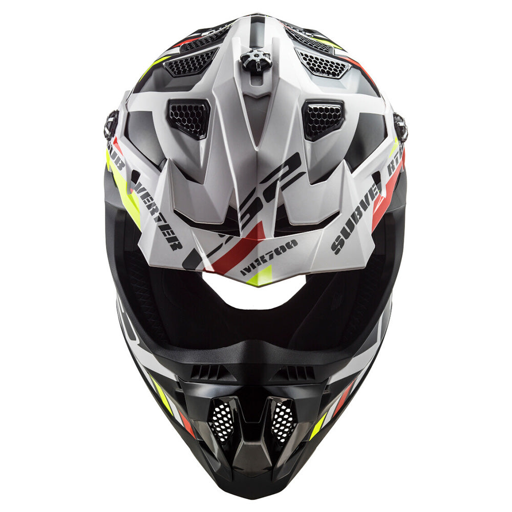 ŠALMAS LS2 MX700 SUBVERTER EVO II STOMP – FLUO ORANŽINĖ JUODA SPALVA