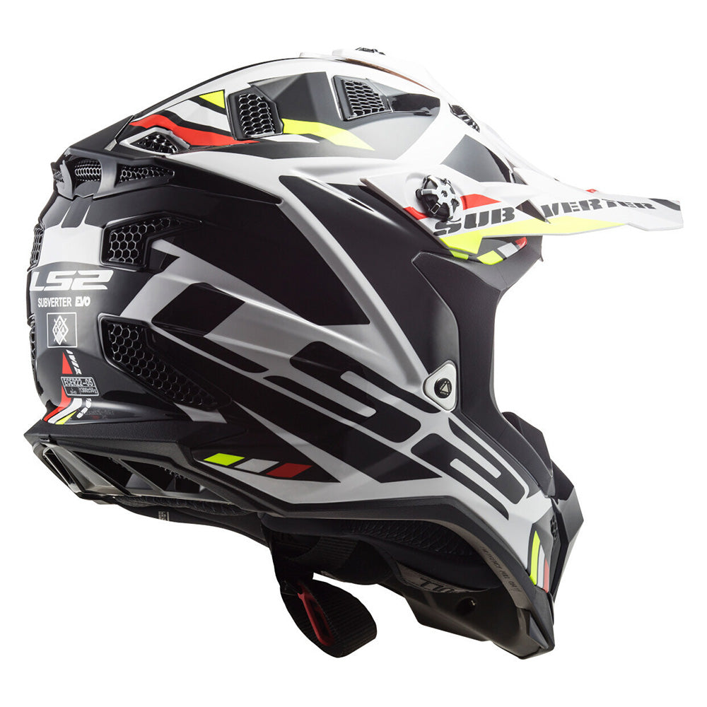 ŠALMAS LS2 MX700 SUBVERTER EVO II STOMP – BALTA JUODA SPALVA