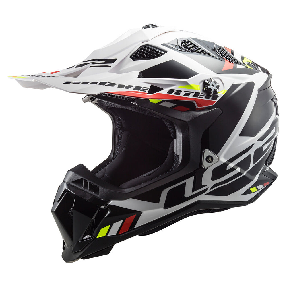 ŠALMAS LS2 MX700 SUBVERTER EVO II STOMP – BALTA JUODA SPALVA