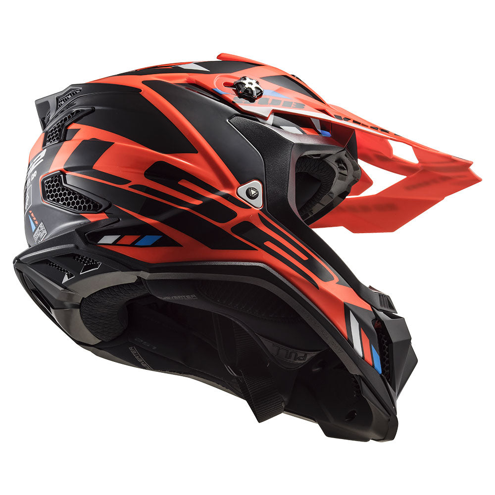 ŠALMAS LS2 MX700 SUBVERTER EVO II STOMP – BALTA MĖLYNA RAUDONA SPALVA