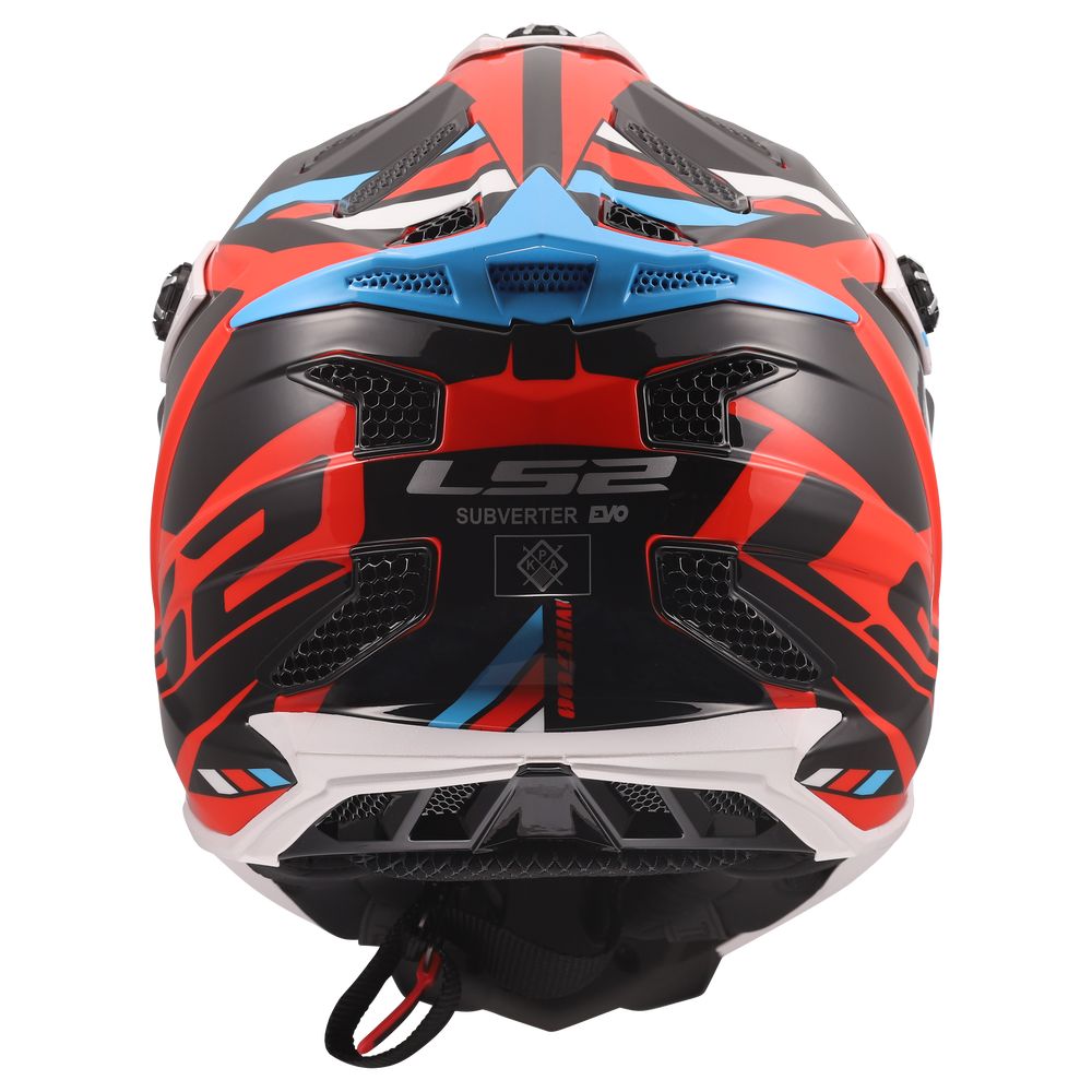 ŠALMAS LS2 MX700 SUBVERTER EVO II STOMP – BALTA MĖLYNA RAUDONA SPALVA
