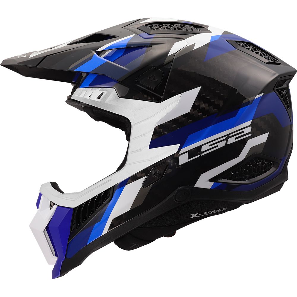 ŠALMAS LS2 MX703 C X-FORCE PHANTOM – MĖLYNA BALTA SPALVA