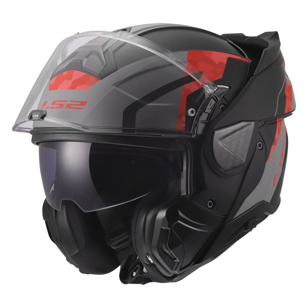 ŠALMAS LS2 FF910 ADVANT II GLIDE – JUODA / PILKA / RAUDONA SPALVA