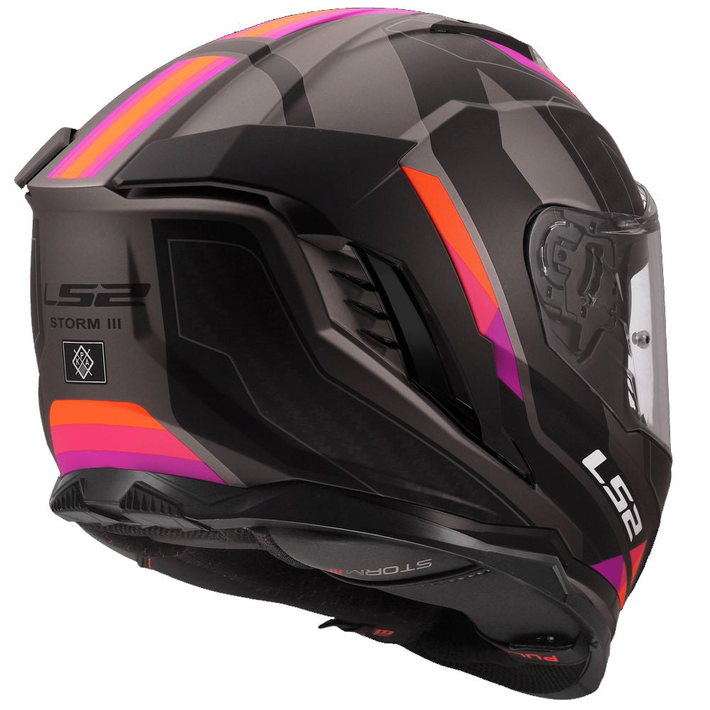 ŠALMAS LS2 FF818 STORM III SPORTY – PILKA / VIOLETINĖ SPALVA