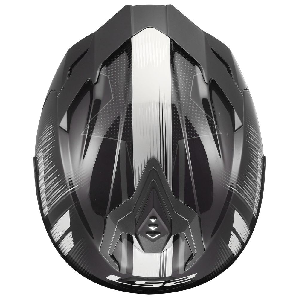 ŠALMAS LS2 FF817 CHALLENGER II NITRO – JUODAS / PILKAS