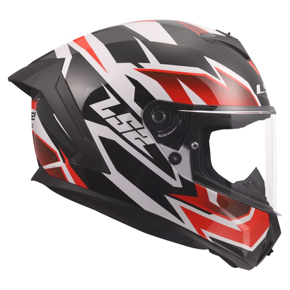 ŠALMAS LS2 FF820 RAPID III XTREM – BALTA / JUODA / RAUDONA SPALVA