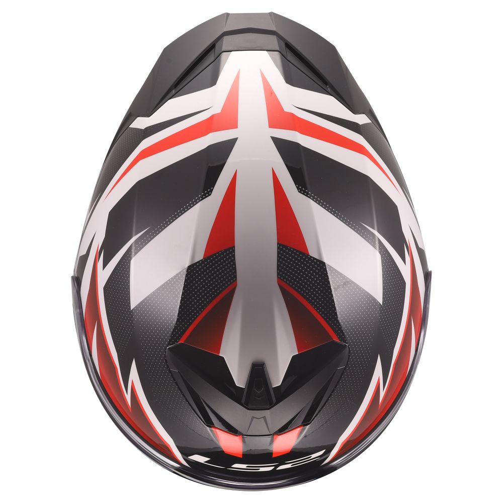 ŠALMAS LS2 FF820 RAPID III XTREM – BALTA / JUODA / RAUDONA SPALVA