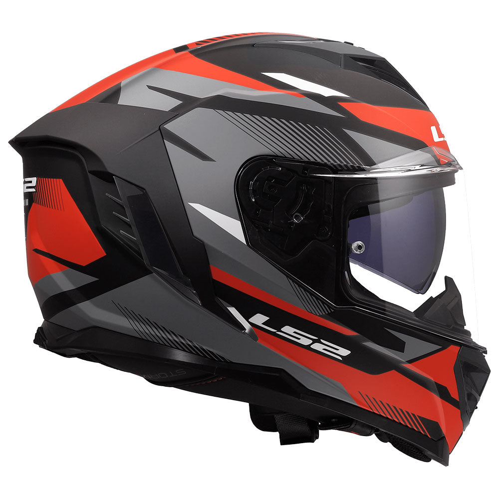 ŠALMAS LS2 FF818 STORM III KOMAI – JUODA / MĖLYNA SPALVA