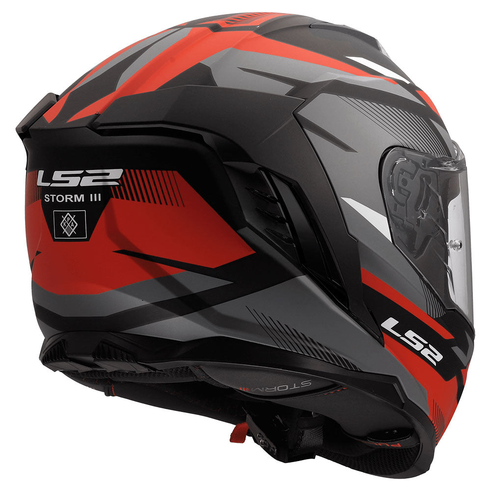 ŠALMAS LS2 FF818 STORM III KOMAI – JUODA / MĖLYNA SPALVA