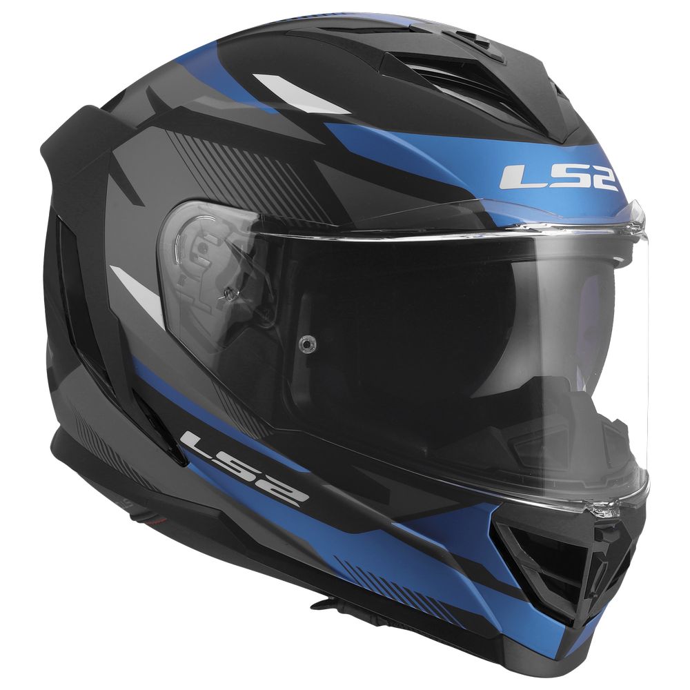 ŠALMAS LS2 FF818 STORM III KOMAI – JUODA / MĖLYNA SPALVA