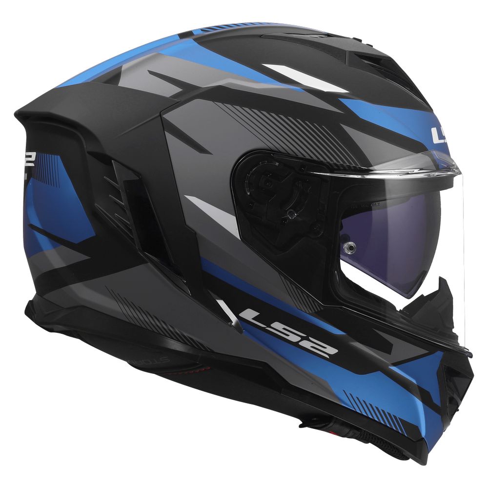 ŠALMAS LS2 FF818 STORM III KOMAI – JUODA / MĖLYNA SPALVA