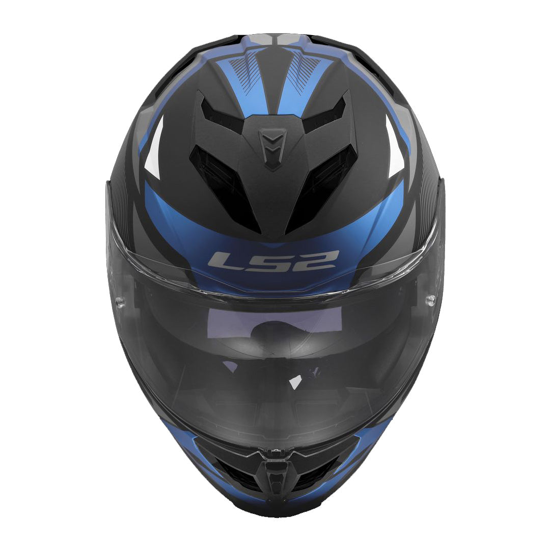 ŠALMAS LS2 FF818 STORM III KOMAI – JUODA / MĖLYNA SPALVA