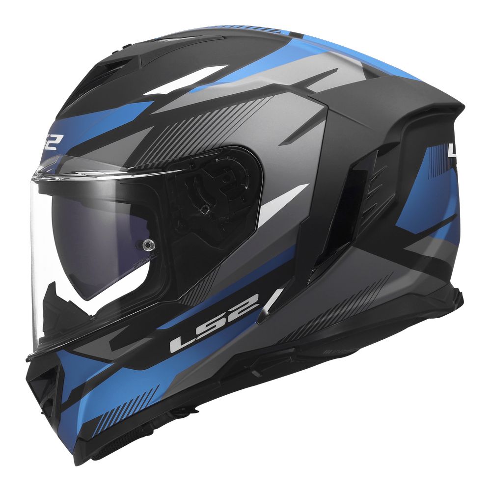 ŠALMAS LS2 FF818 STORM III KOMAI – JUODA / MĖLYNA SPALVA