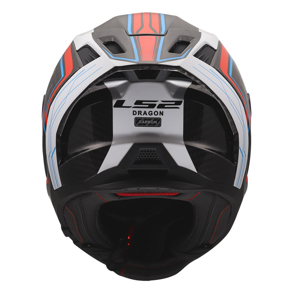 ŠALMAS LS2 FF807 DRAGON SUBIC – BALTA / MĖLYNA / RAUDONA