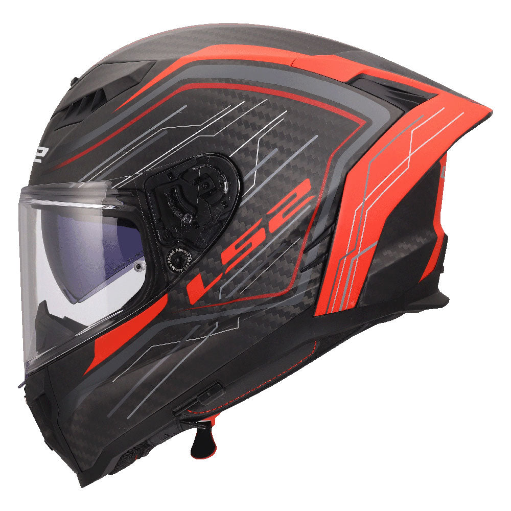 ŠALMAS LS2 FF807 DRAGON SUBIC – BALTA / MĖLYNA / RAUDONA