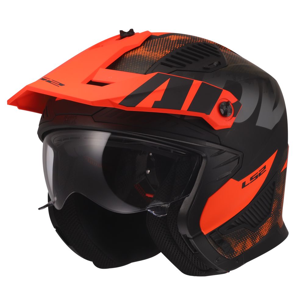ŠALMAS LS2 OF606 DRIFTER GAS – PILKAS / ORANŽINIS
