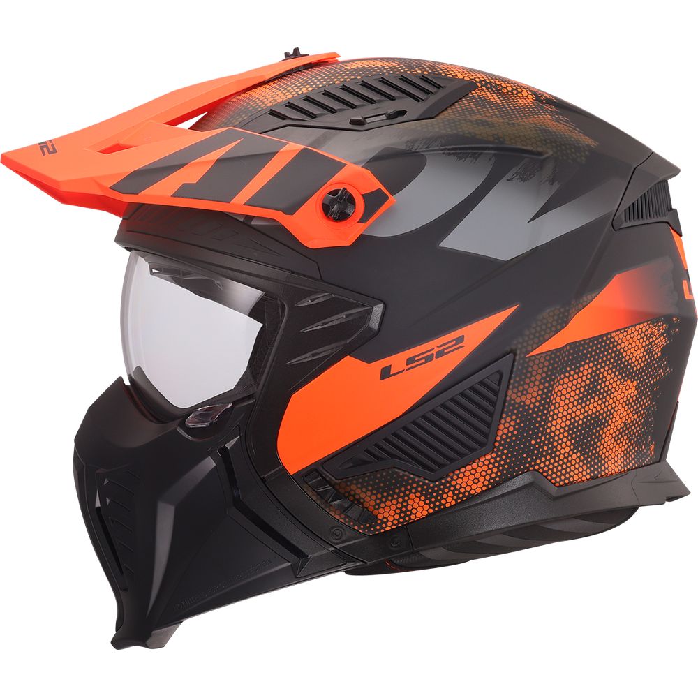 ŠALMAS LS2 OF606 DRIFTER GAS – PILKAS / ORANŽINIS