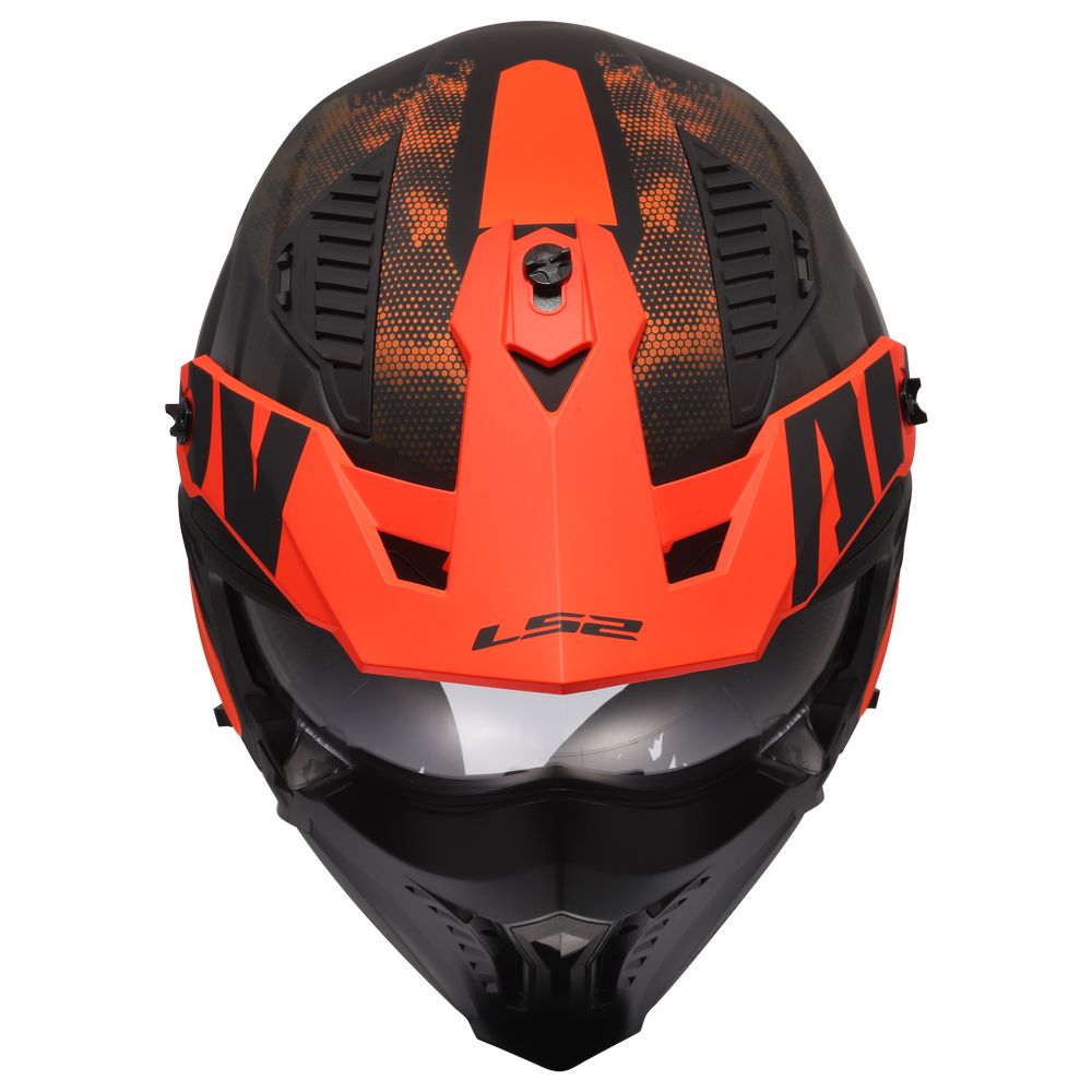 ŠALMAS LS2 OF606 DRIFTER GAS – PILKAS / ORANŽINIS