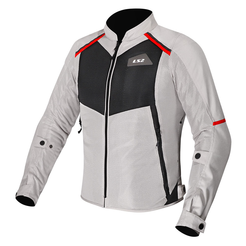 STRIUKĖ LS2 BREEZE MOTERIMS – PILKA / JUODA / RAUDONA