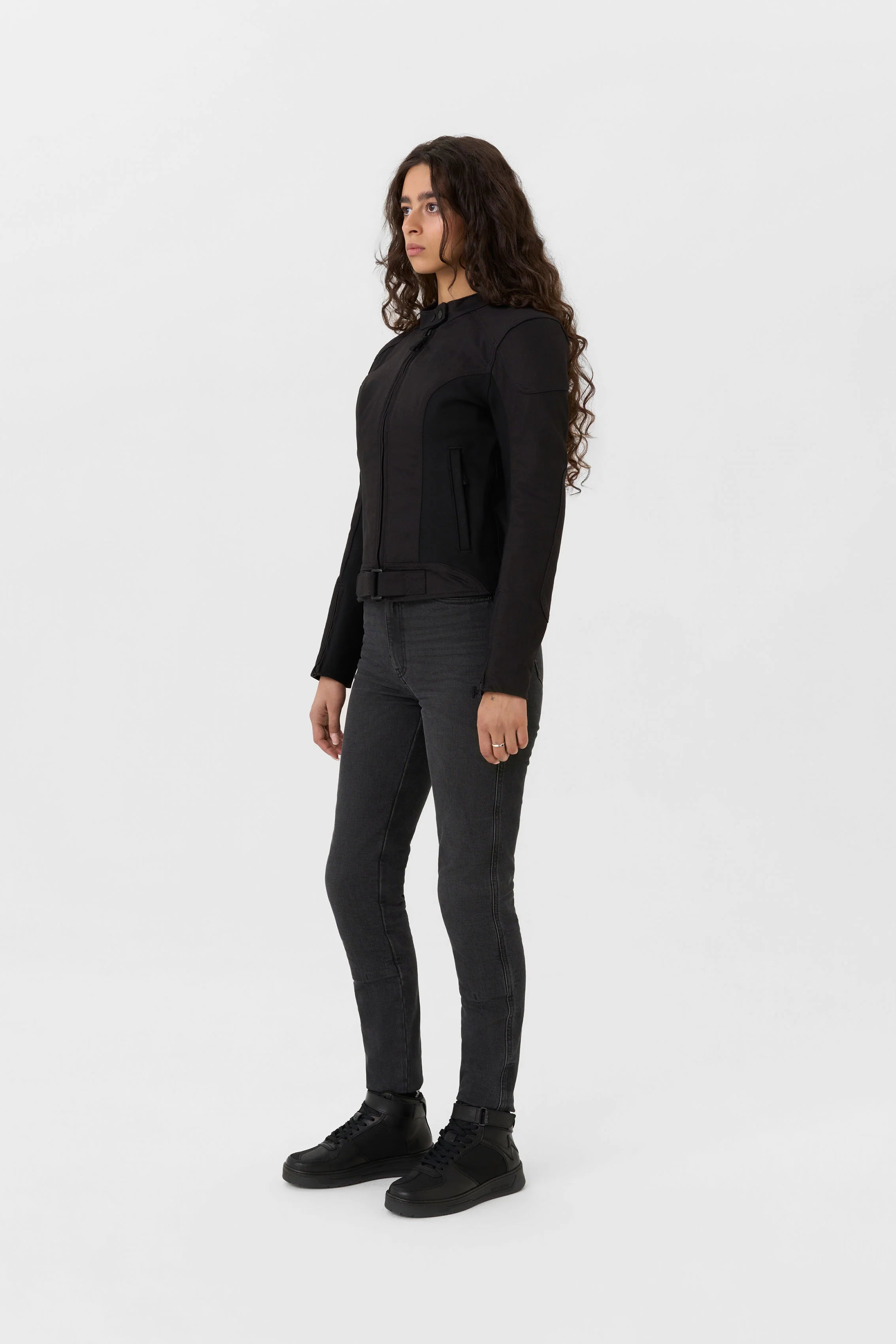 Vasarinė striukė PANDO MOTO LUNA BLACK AAA MOTERIMS – nuotrauka 9