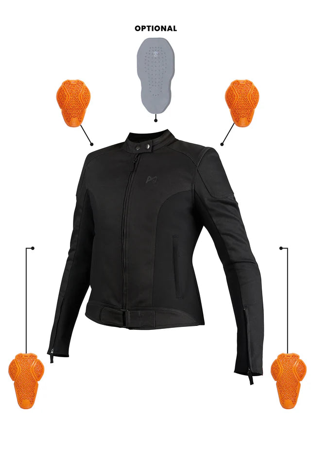 Vasarinė striukė PANDO MOTO LUNA BLACK AAA MOTERIMS – nuotrauka 7