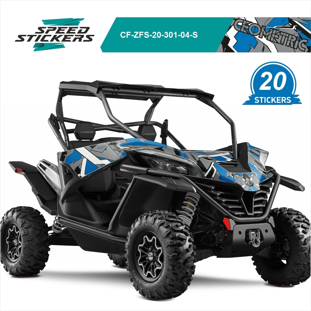 CFMOTO ZFORCE SPORT LIPDUKAI geometric BLUE WHITE