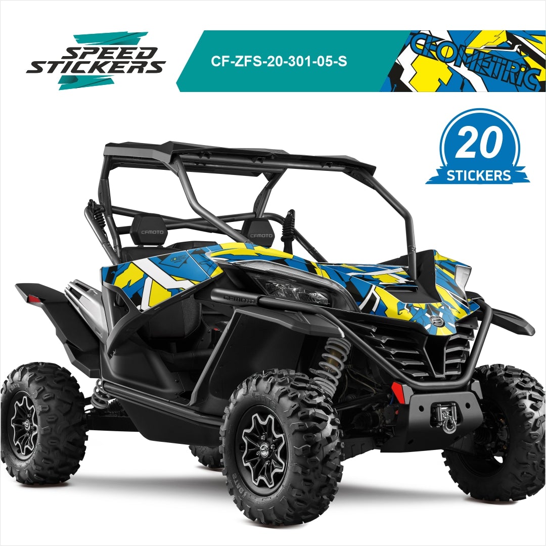 CFMOTO ZFORCE SPORT LIPDUKAI geometric YELLOW BLUE