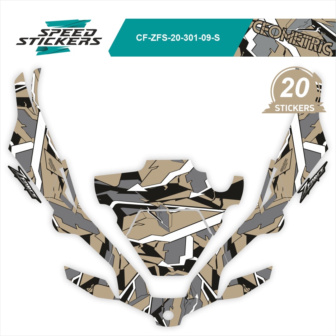 CFMOTO ZFORCE SPORT LIPDUKAI geometric BROWN BLACK – nuotrauka 2