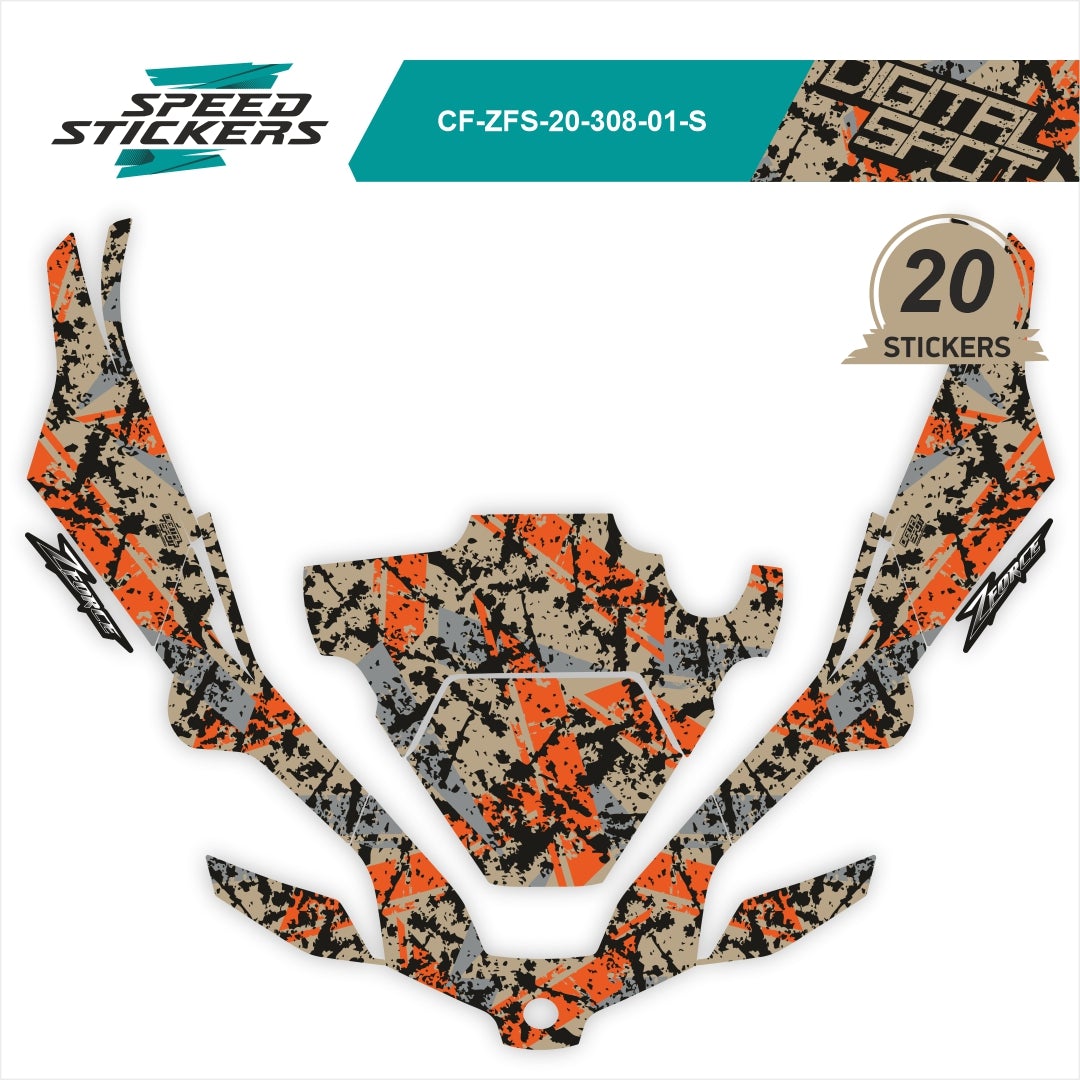 CFMOTO ZFORCE SPORT LIPDUKAI DIGITAL SPOT ORANGE – nuotrauka 2