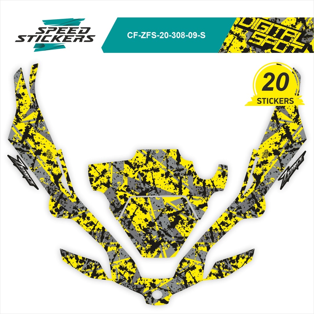 CFMOTO ZFORCE SPORT LIPDUKAI DIGITAL SPOT YELLOW GREY – nuotrauka 2