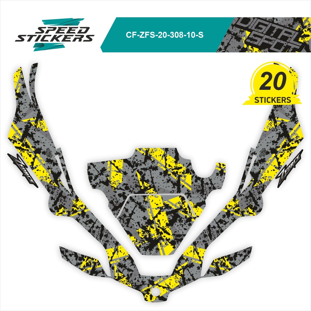 CFMOTO ZFORCE SPORT LIPDUKAI DIGITAL SPOT YELLOW BLACK – nuotrauka 2
