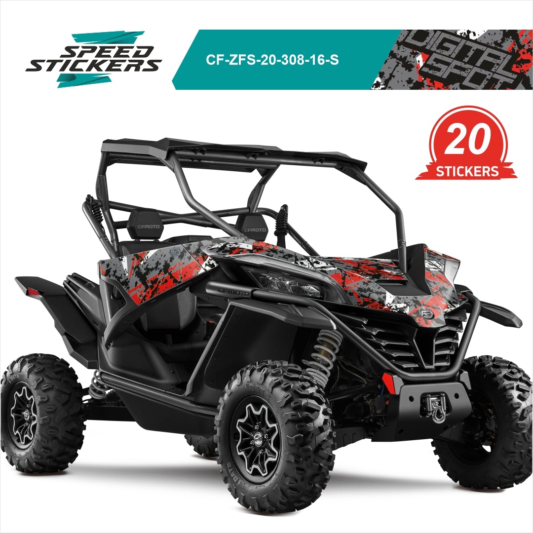 CFMOTO ZFORCE SPORT LIPDUKAI DIGITAL SPOT RED GREY