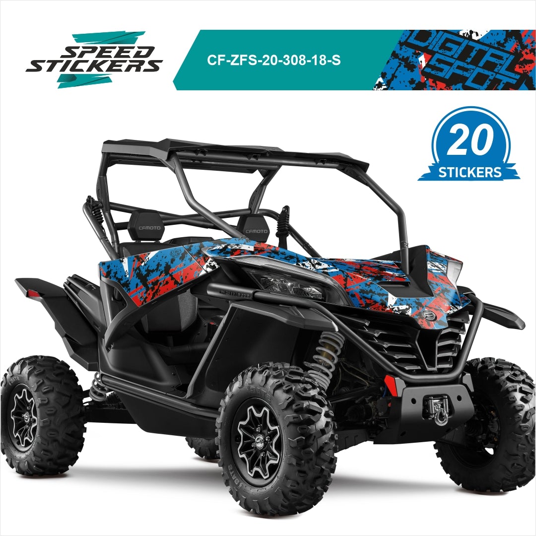 CFMOTO ZFORCE SPORT LIPDUKAI DIGITAL SPOT BLUE RED