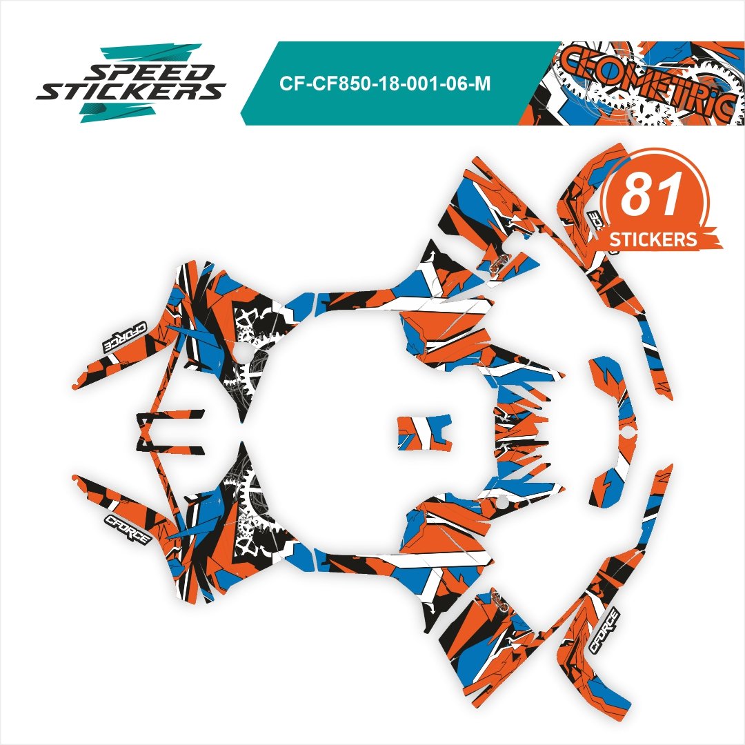 CFMOTO CFORCE LIPDUKAI geometric orange/blue/white – nuotrauka 2