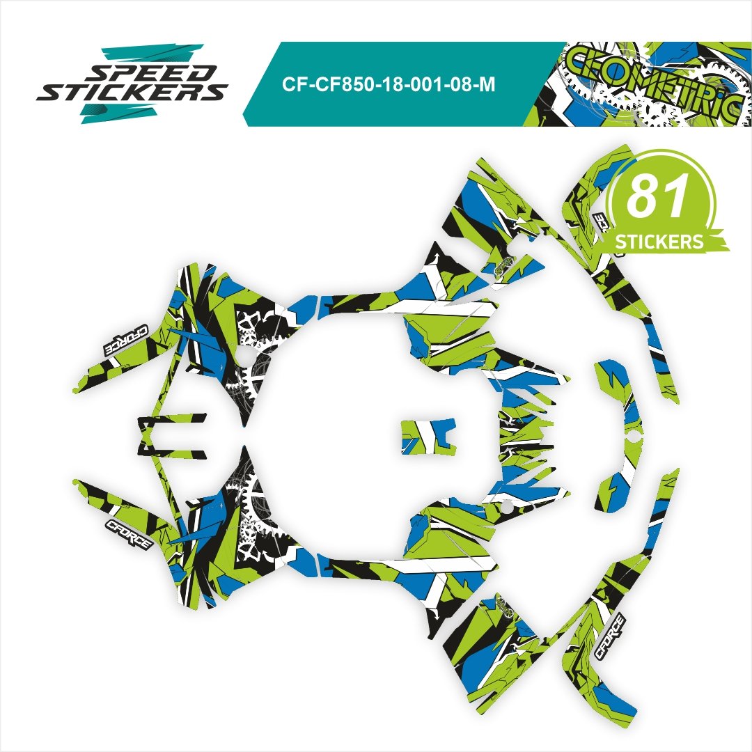 CFMOTO CFORCE LIPDUKAI geometric green/blue/white – nuotrauka 2