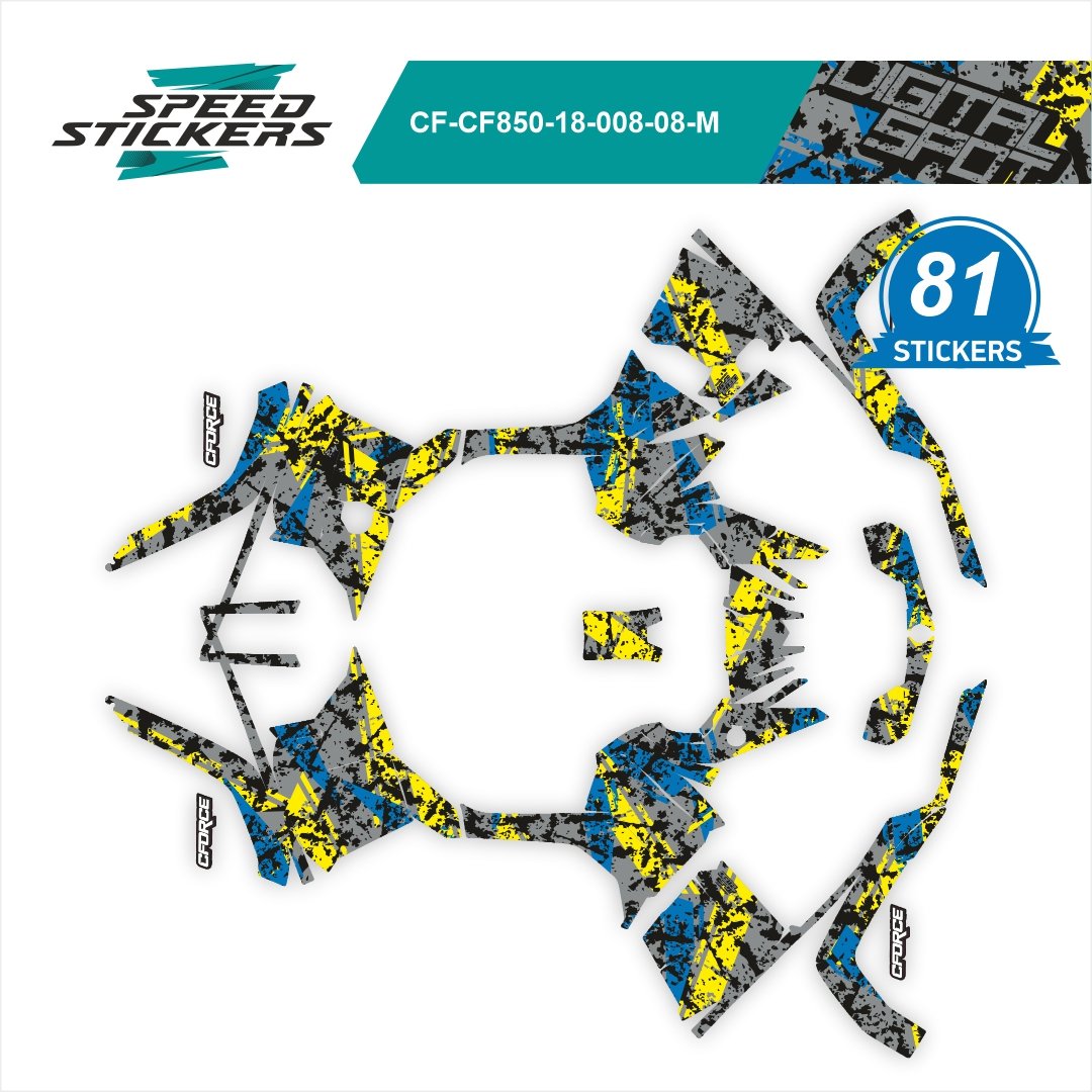 CFMOTO CFORCE LIPDUKAI DIGITAL SPOT grey/yellow/blue – nuotrauka 2