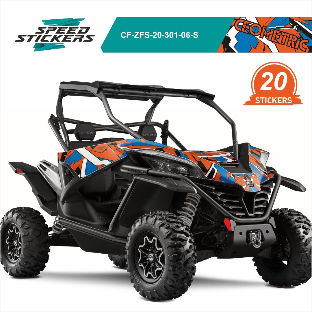 CFMOTO ZFORCE SPORT LIPDUKAI geometric ORANGE BLUE