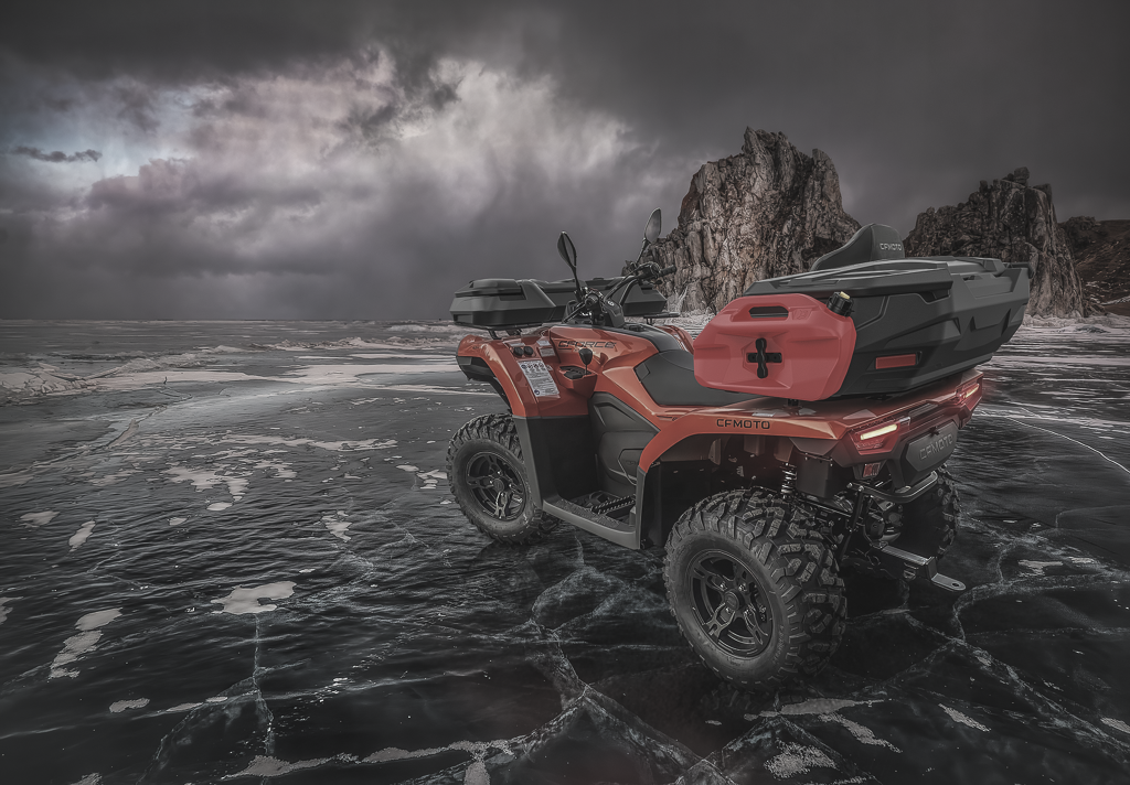Daiktadėžė tesseract CFMOTO 450/520 2023+ 110L galinė – nuotrauka 2