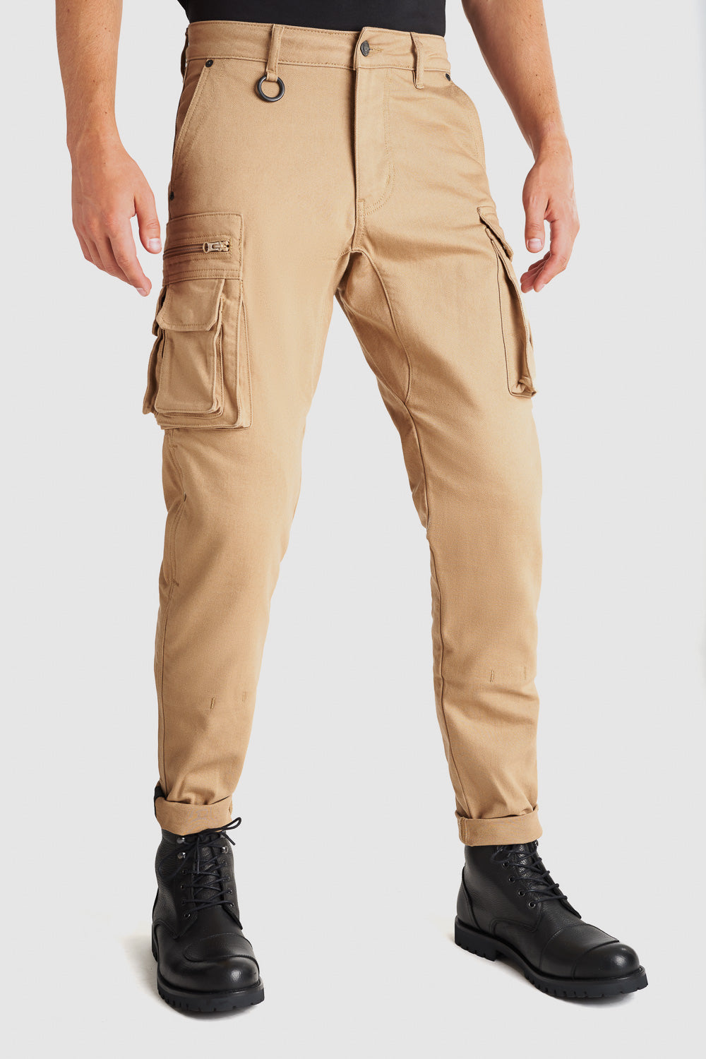 MOTO DŽINSAI VYRIŠKI PANDO MOTO DESERT CARGO BEIGE