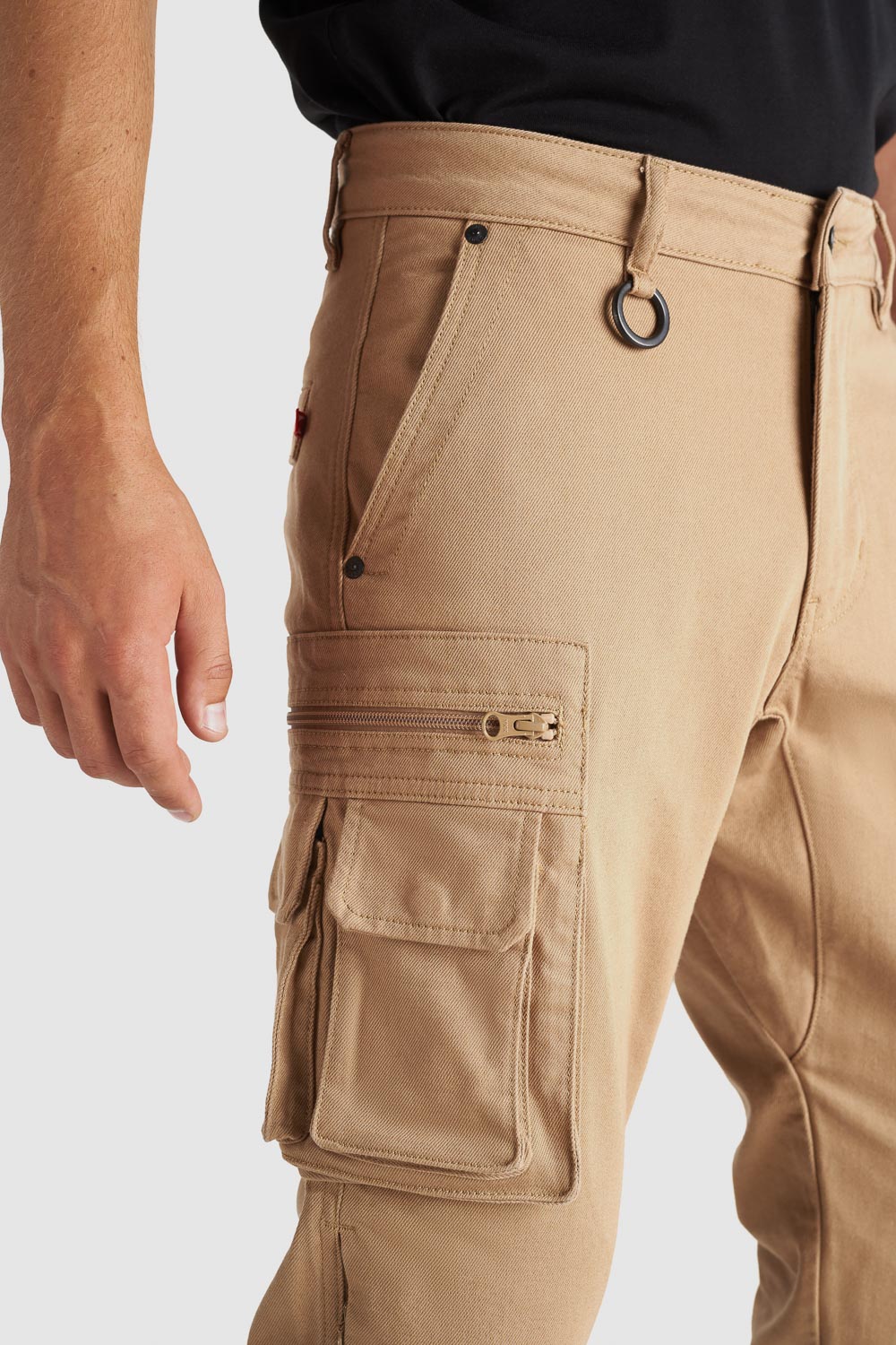 MOTO DŽINSAI VYRIŠKI PANDO MOTO DESERT CARGO BEIGE