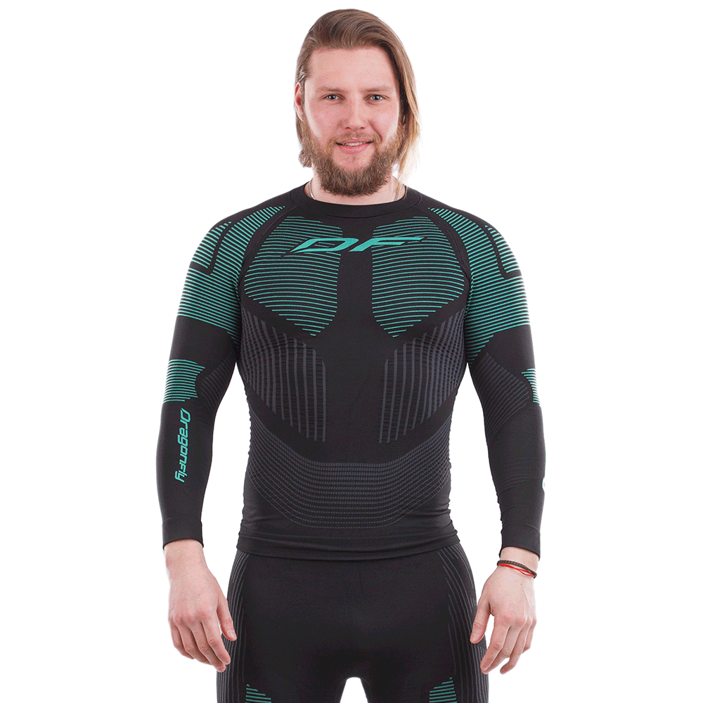 TERMO palaidinė dragonfly 3D žalia UNISEX