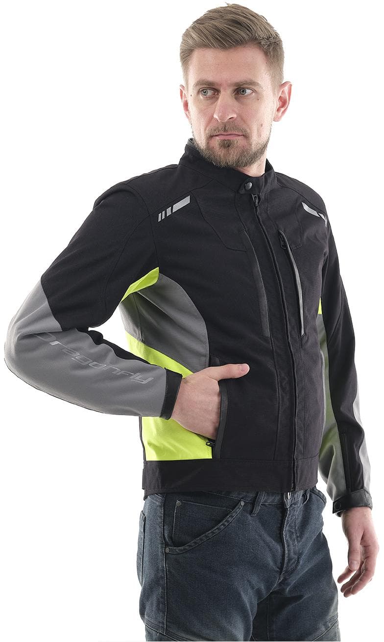 MOTO CITY striukė dragonfly juoda/ GELTONA UNISEX – nuotrauka 7