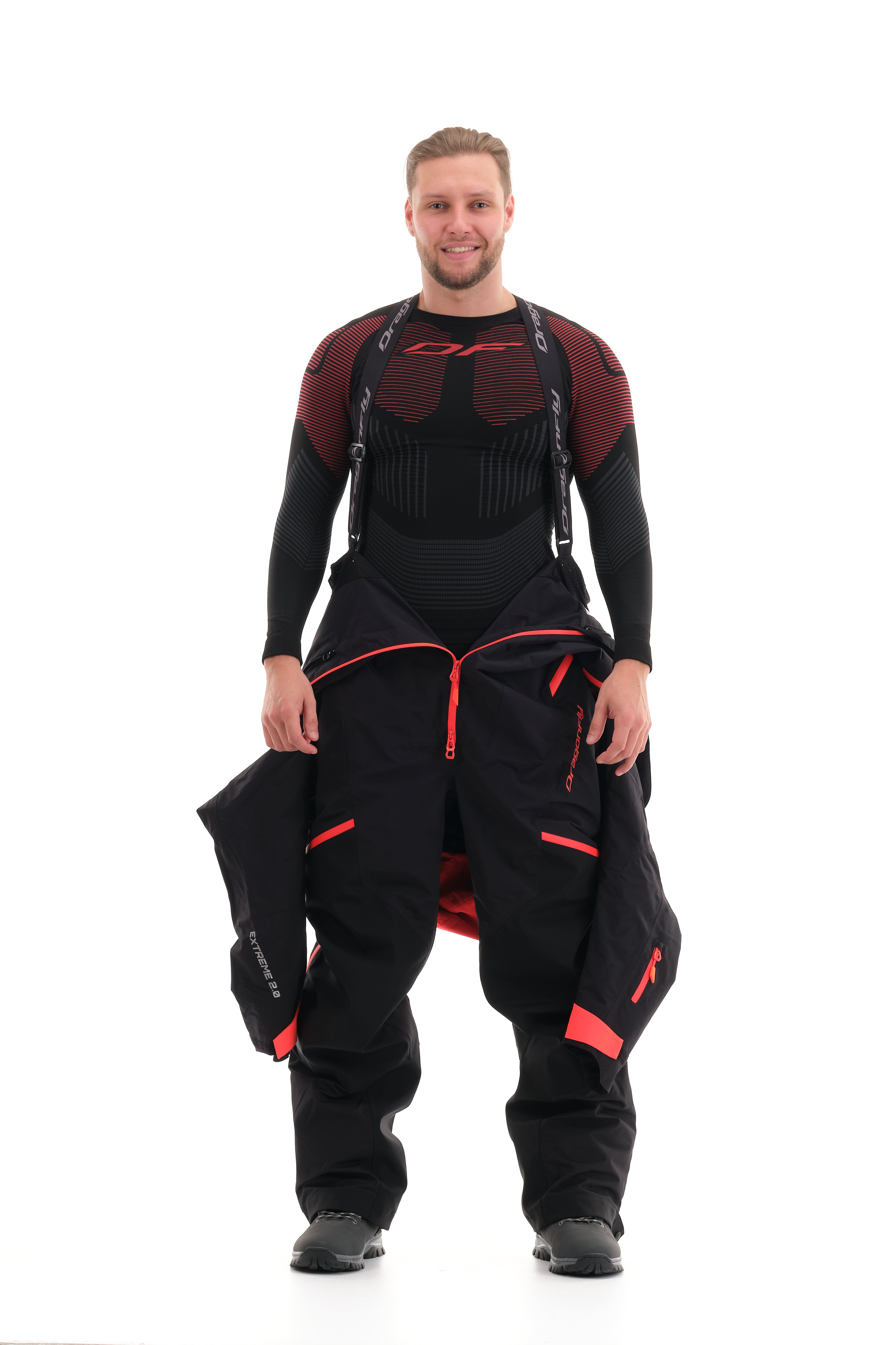Kombinezonas dragonfly EXTREME 2.0 VYRAMS juodas/ RAUDONAS – nuotrauka 7
