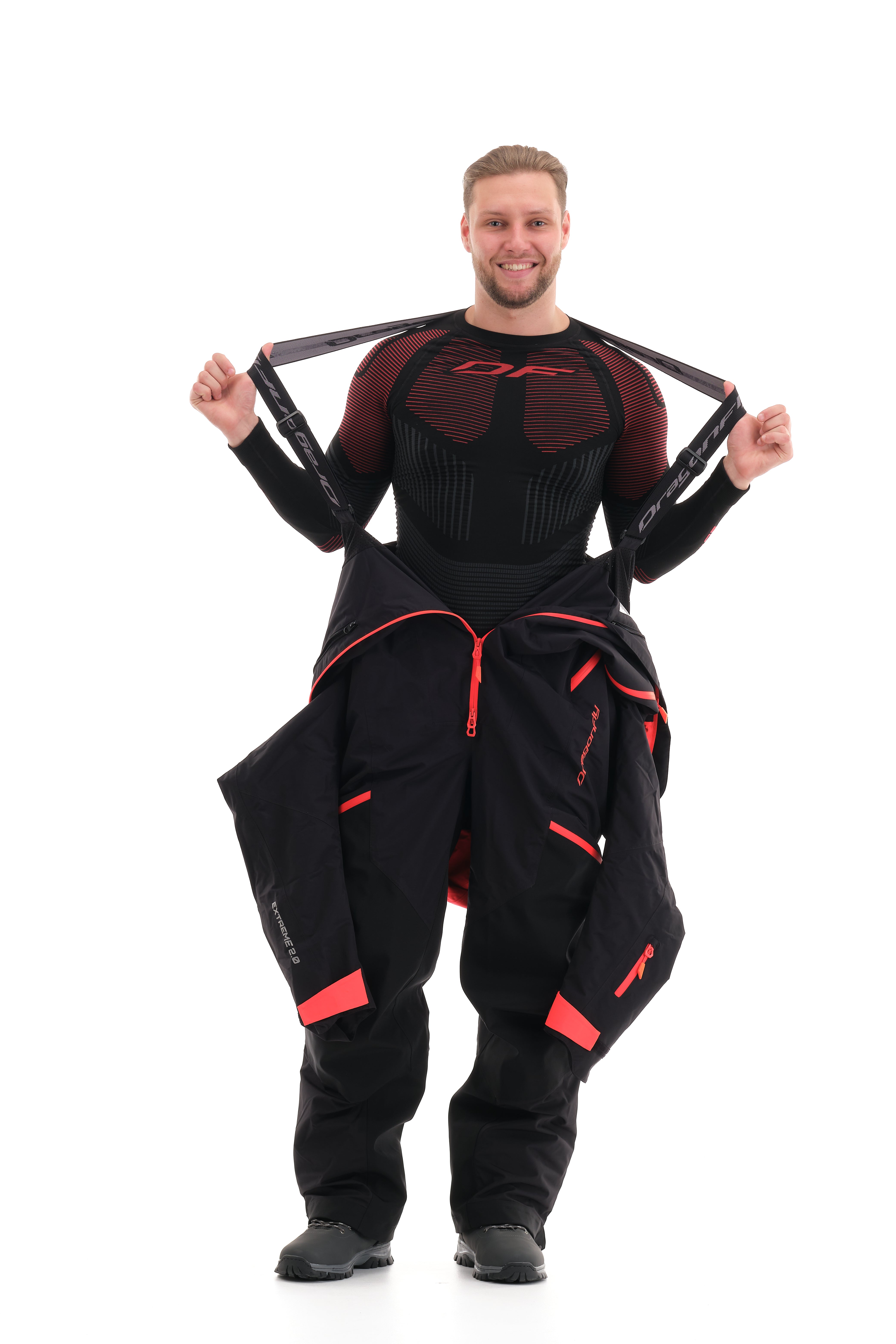 Kombinezonas dragonfly EXTREME 2.0 VYRAMS juodas/ RAUDONAS – nuotrauka 10
