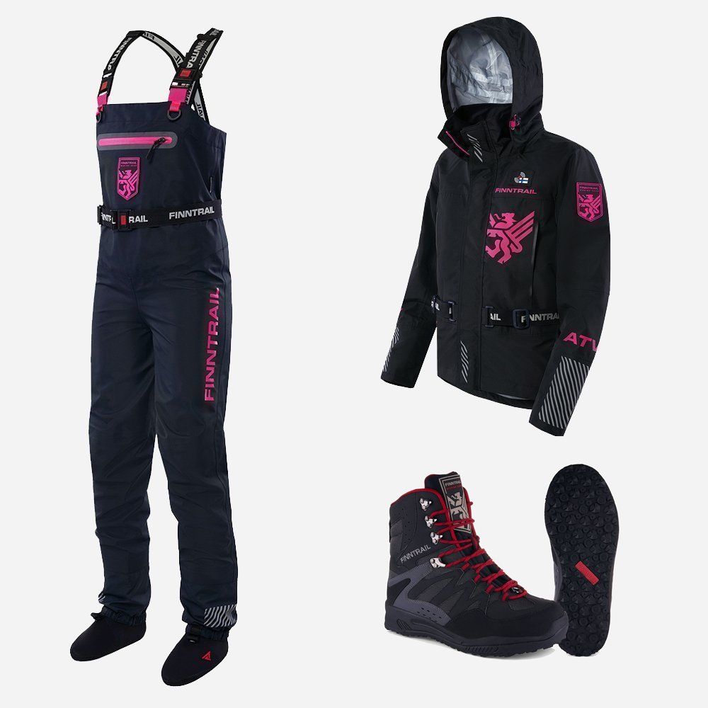 Striukė finntrail RACHEL GRAPHITE moteriška juoda/ rožinė – nuotrauka 10