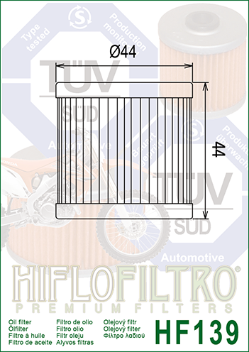 Alyvos-tepalų FILTRAS SUZUKI KAWASAKI HIFLO HF139 – nuotrauka 2