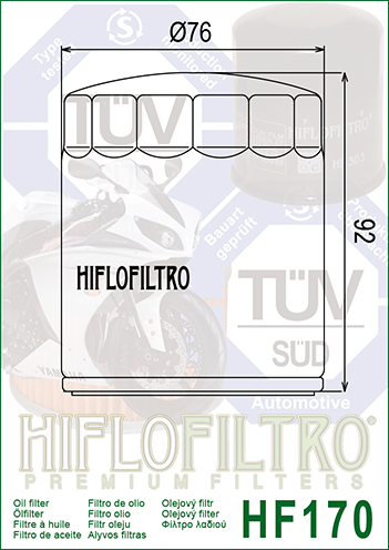 Alyvos - tepalo filtras hiflo HF170B harley davidson – nuotrauka 2