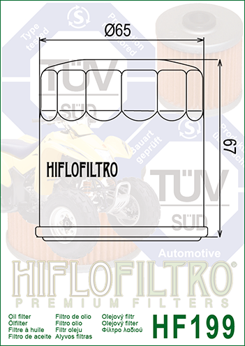 Alyvos filtras HIFLO HF199 polaris, INDIAN – nuotrauka 2