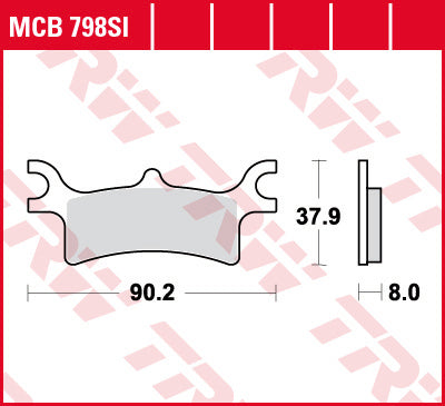 TRW stabdžių trinkelės / kaladėlės MCB798SI POLARIS
