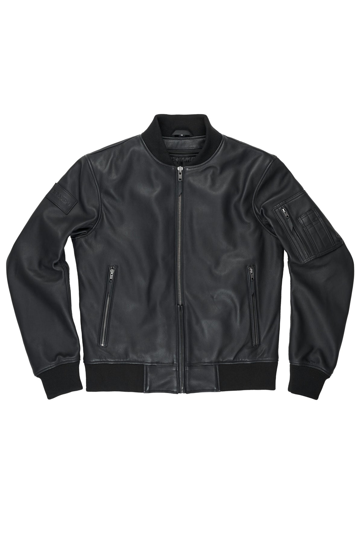 Odinė striukė FALCON AVIATOR juoda PANDO MOTO